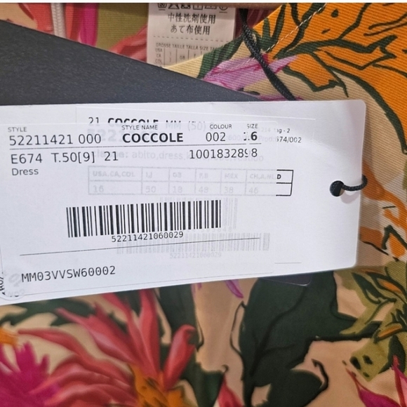 MaxMara Weekend Womens Floral Coccole Dress 16 Pink Coquette Girl Cottagecore - Picture 16 of 16